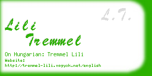lili tremmel business card